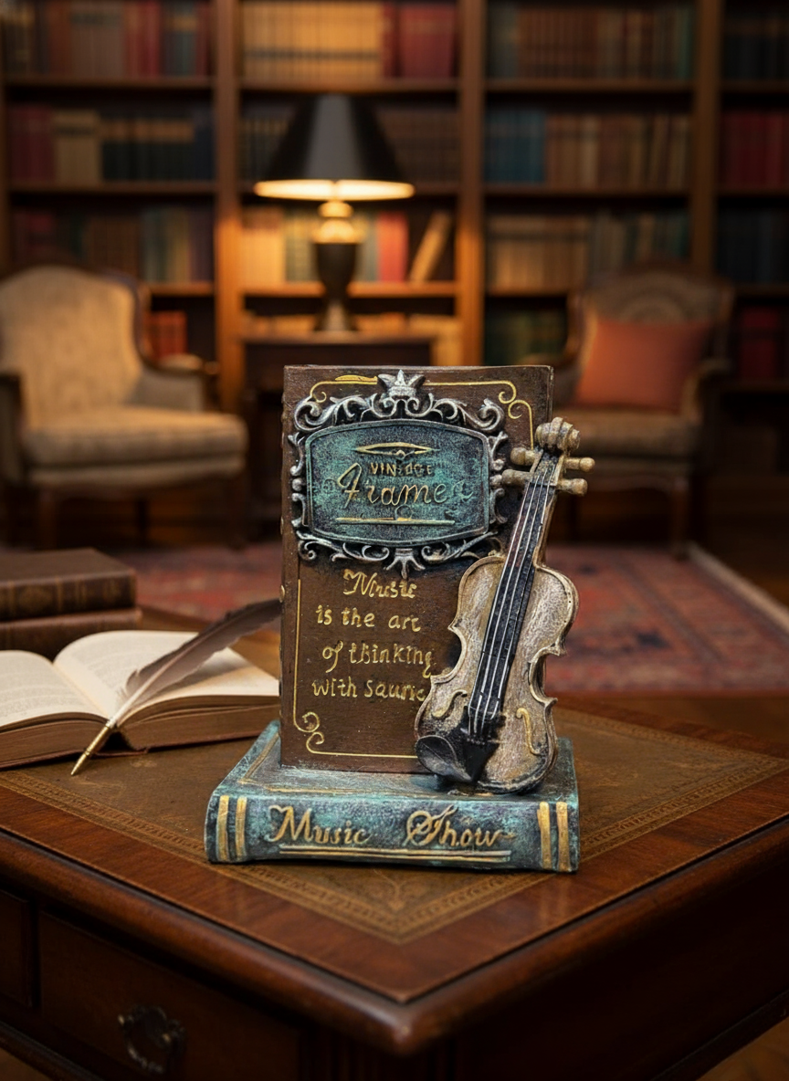 كمانات صغيرة مصنوعة يدويًا - مجموعة من قطعتين خشبيتين مزخرفتين للمنزل والمكتب