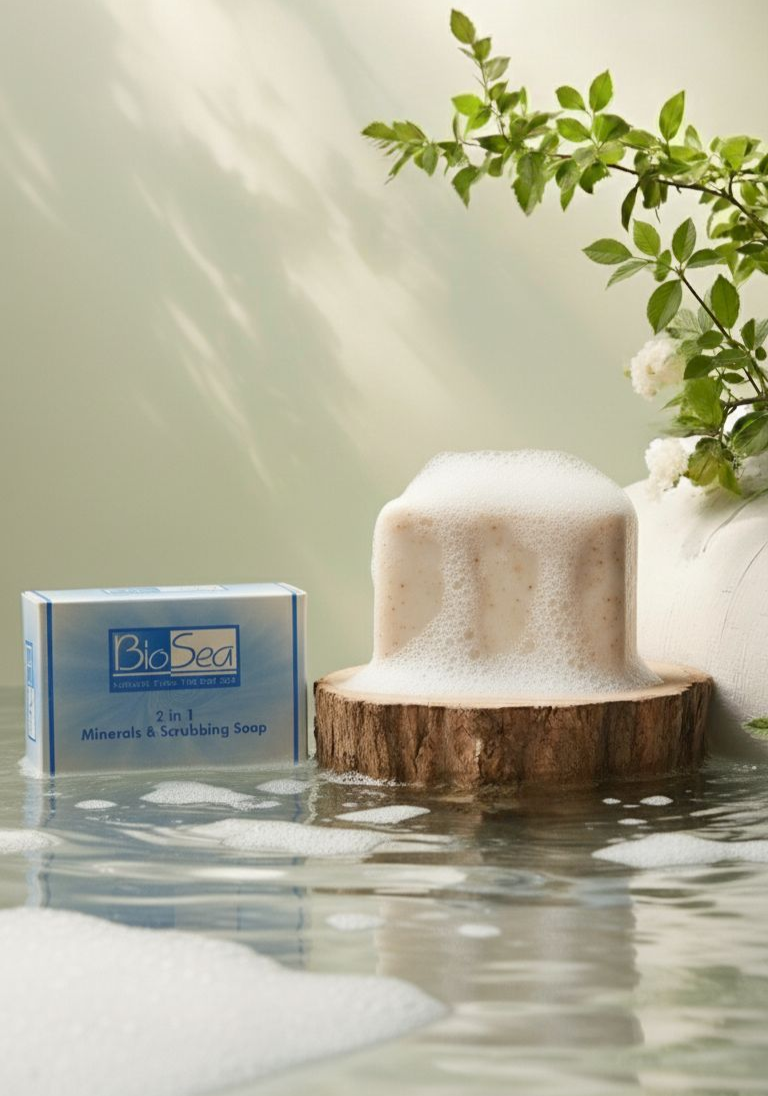 صابون بيو سي 2 في 1 المعدني والمقشر