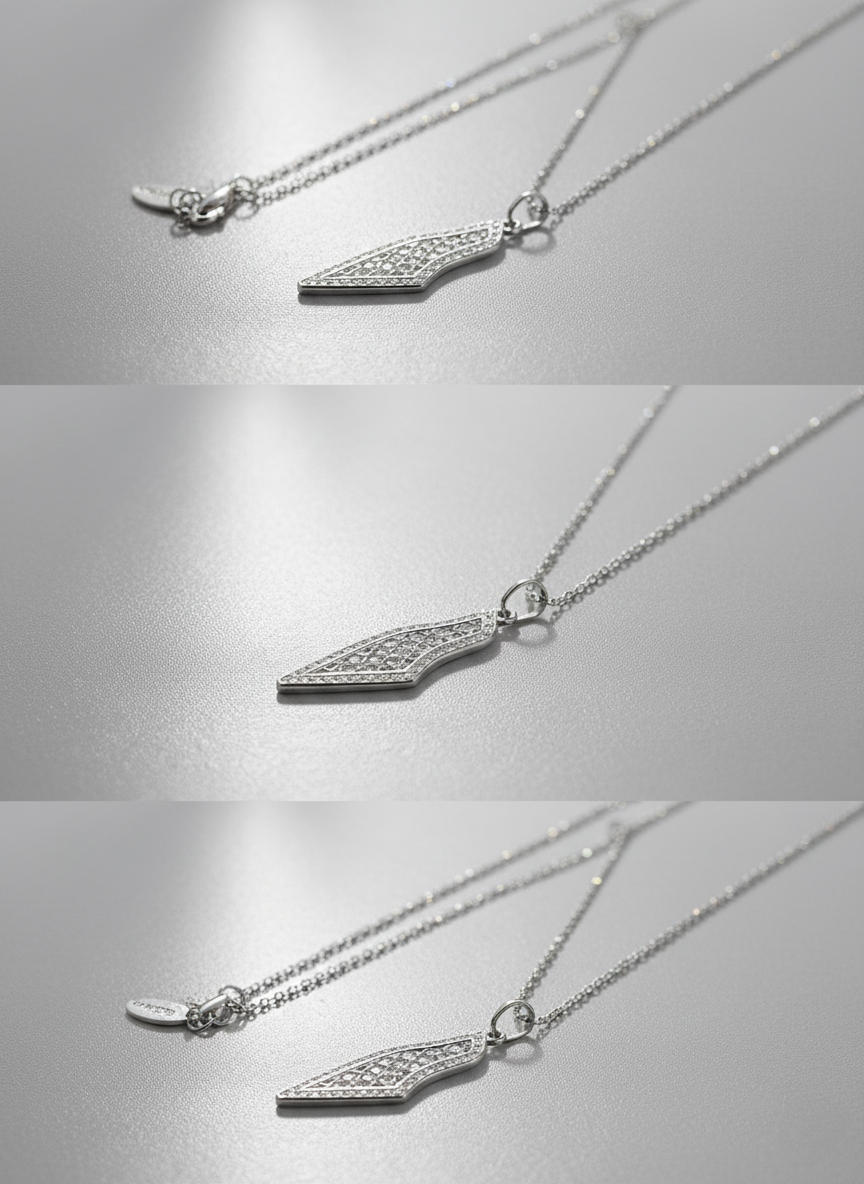 Silver Necklace with Palestine Map Pendant
