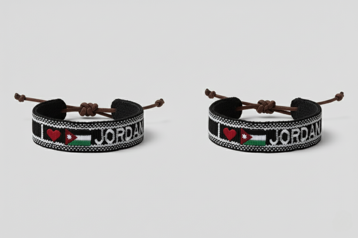 Jordan Fabric Bracelets – Unisex Wristbands with Jordan Flag Design