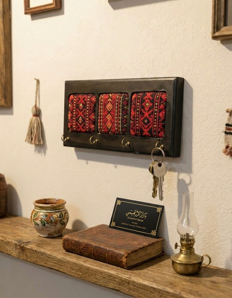 Middle Eastern home decor featuring Palestinian Tatreez embroidered cushions and traditional textiles