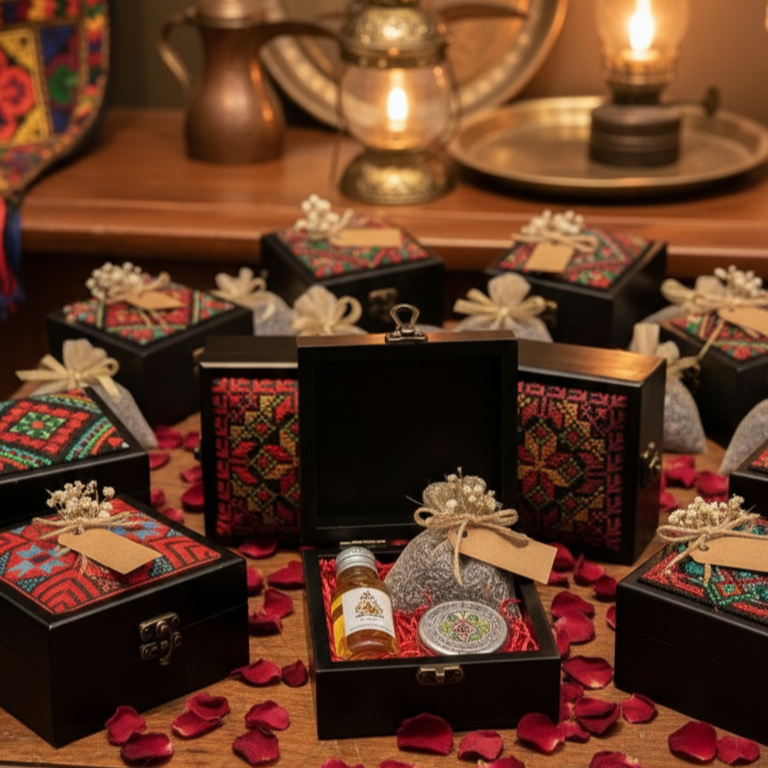 Embroidered Wooden Box – Unique Gift & Home Decor