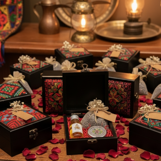 صندوق خشبي مطرز - هدية فريدة وديكور منزلي