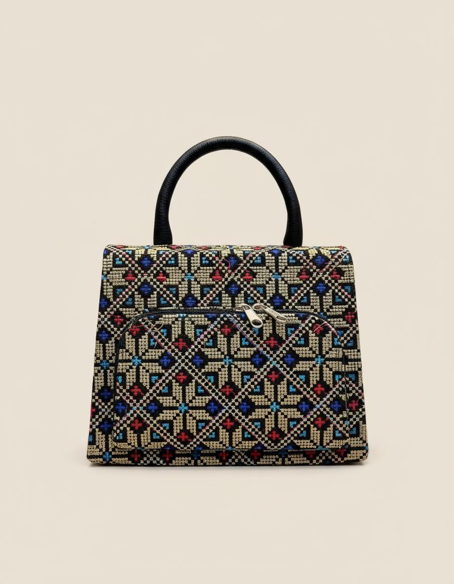 حقيبة يد كلاسيكية مطرزة