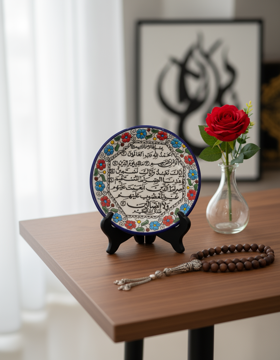 Decorative Ceramic Plate with Quranic Verses