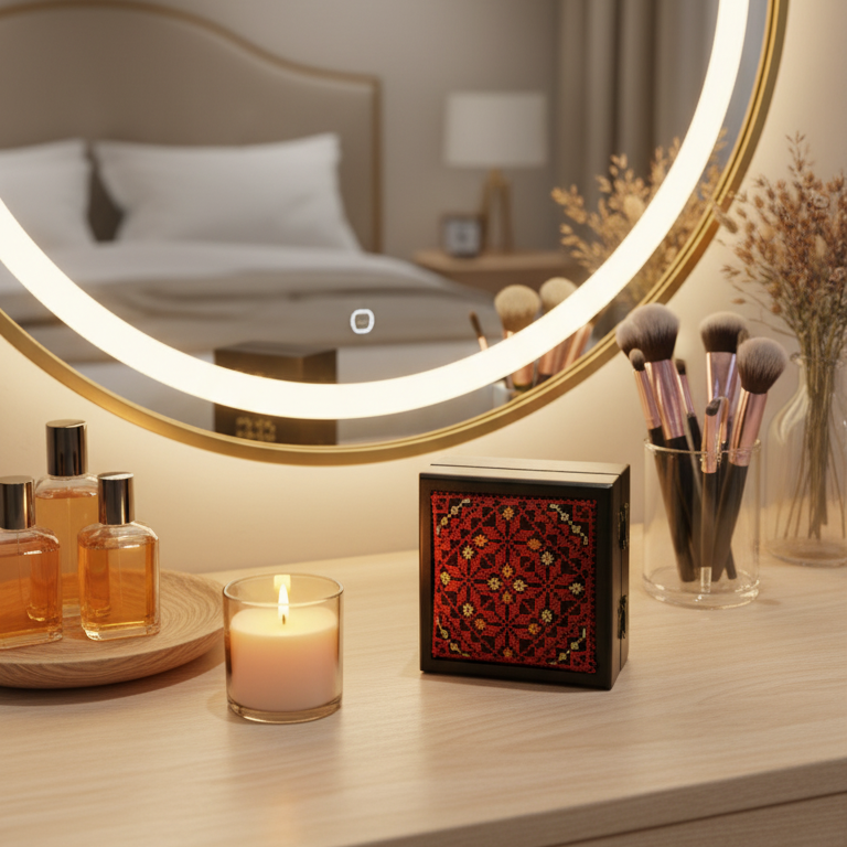 Embroidered Wooden Box – Unique Gift & Home Decor