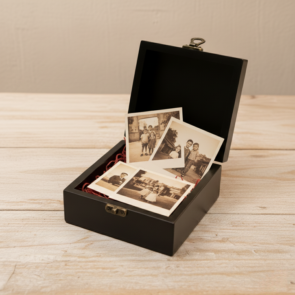 Embroidered Wooden Box – Unique Gift & Home Decor