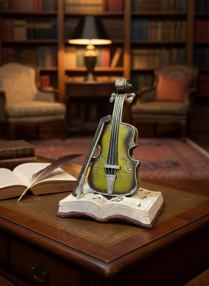 كمانات صغيرة مصنوعة يدويًا - مجموعة من قطعتين خشبيتين مزخرفتين للمنزل والمكتب