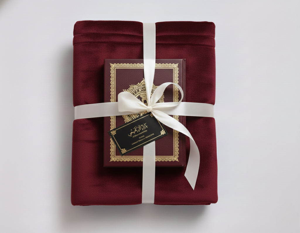 Luxury Eastern Mindfulness Gift Set – Heritage Rug, Arabic Calligraphy & Incense Burner