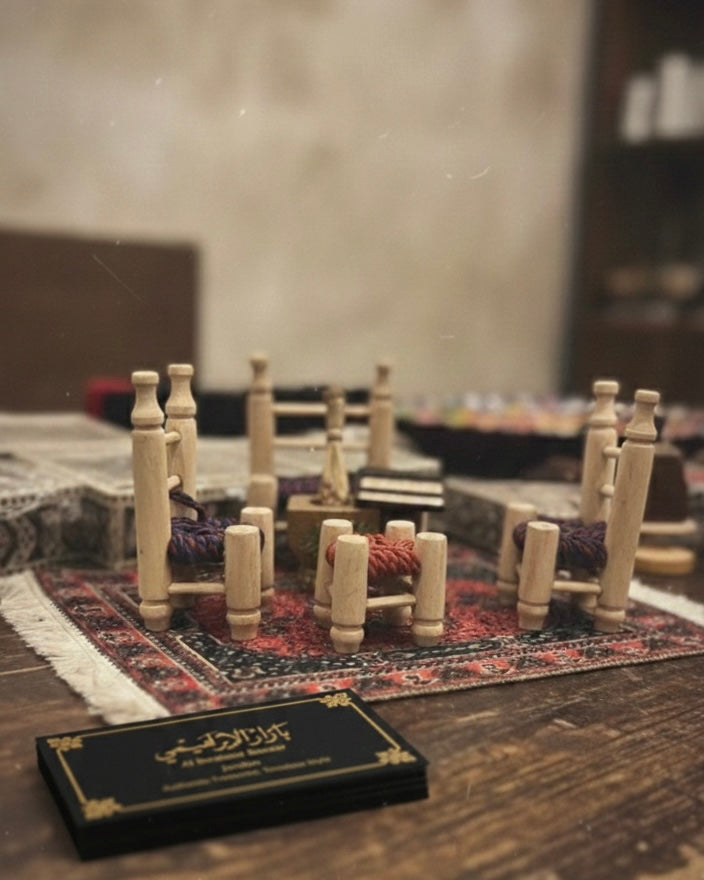 Mini Arabic Majlis Décor - Handcrafted Heritage Coffee Corner