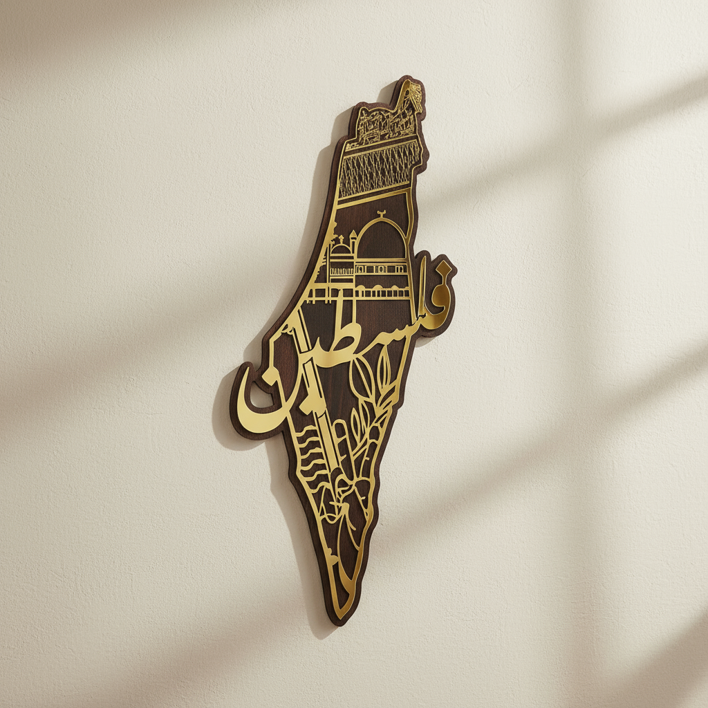 لوحة جدارية لخريطة فلسطين - تصميم أنيق وذو معنى