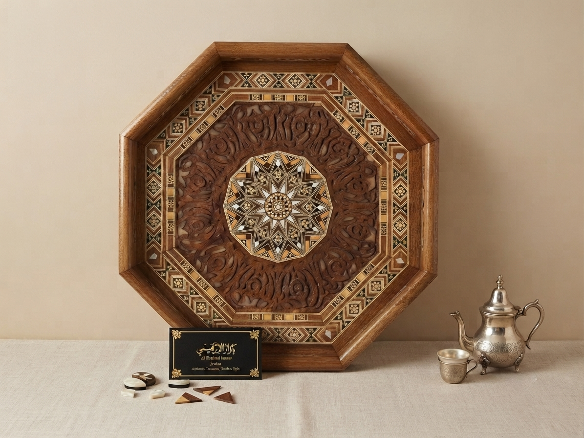 Syrian Mosaic Wooden Tray