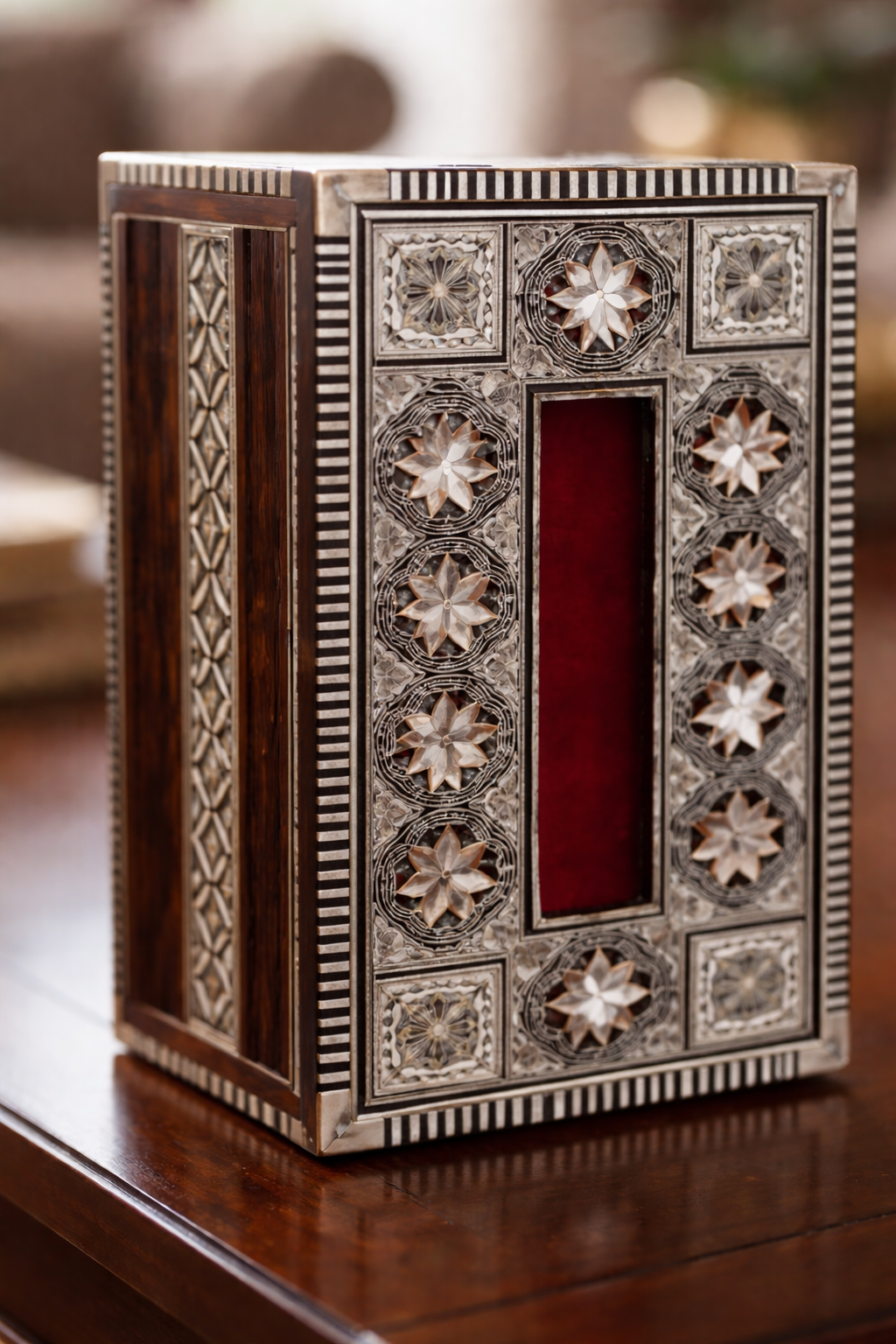 Egyptian Mosaic Shell Tissue Box | Decorative Napkin Holder