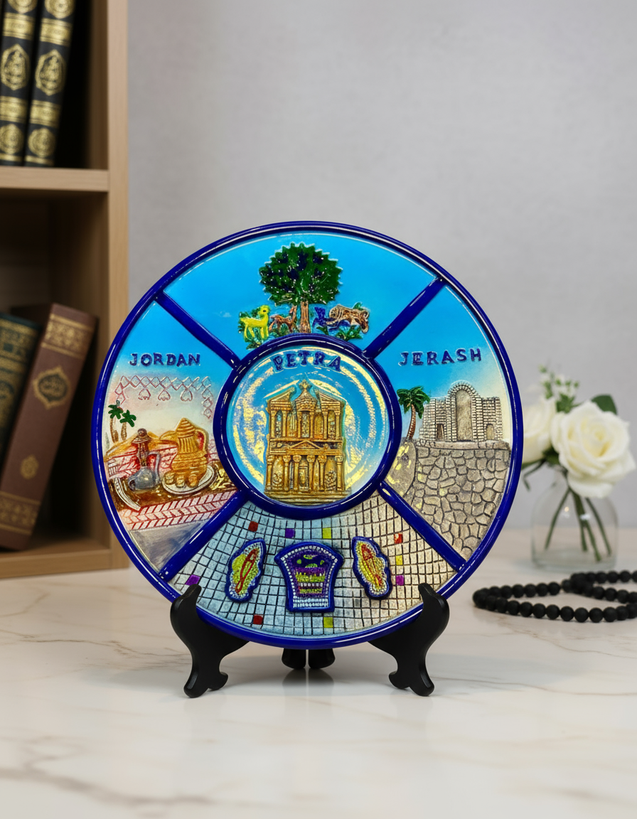 طبق خزفي من البتراء (إحدى عجائب الدنيا السبع)