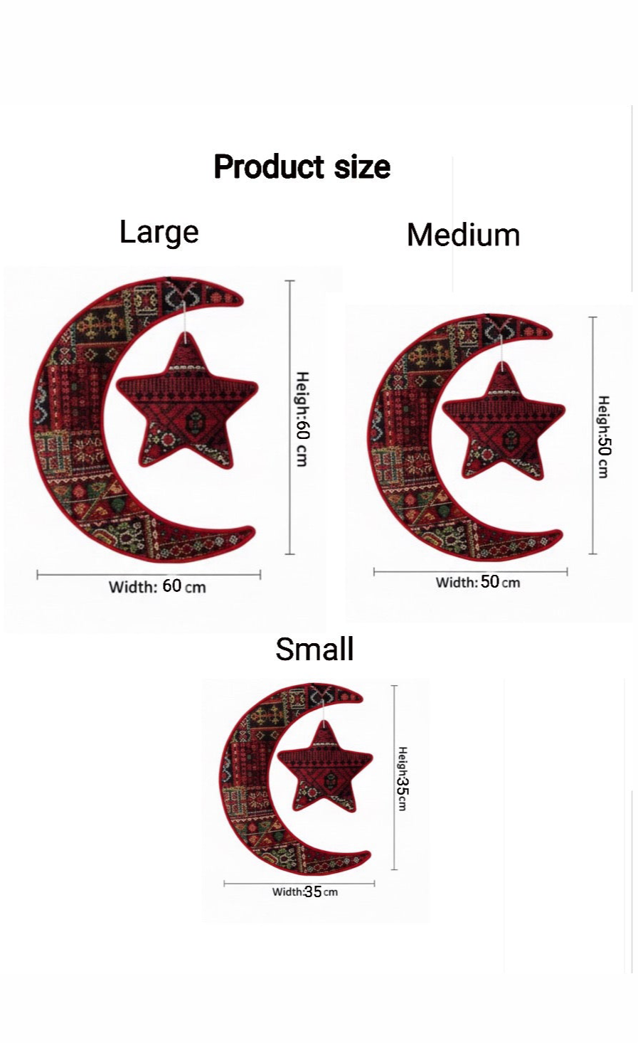 Handmade Crescent & Star Tatreez – Ramadan 2026 Decor