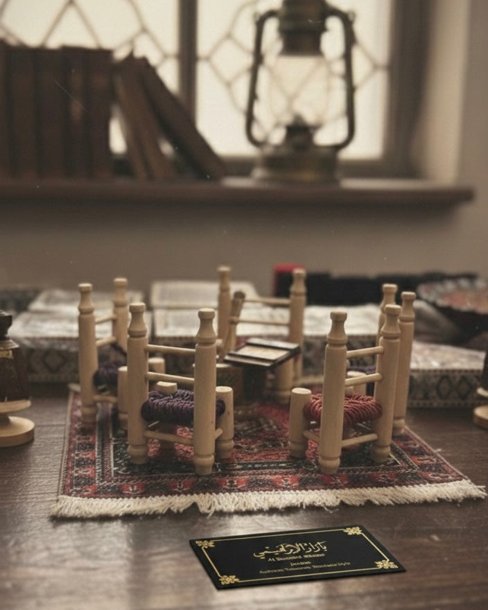 Mini Arabic Majlis Décor - Handcrafted Heritage Coffee Corner