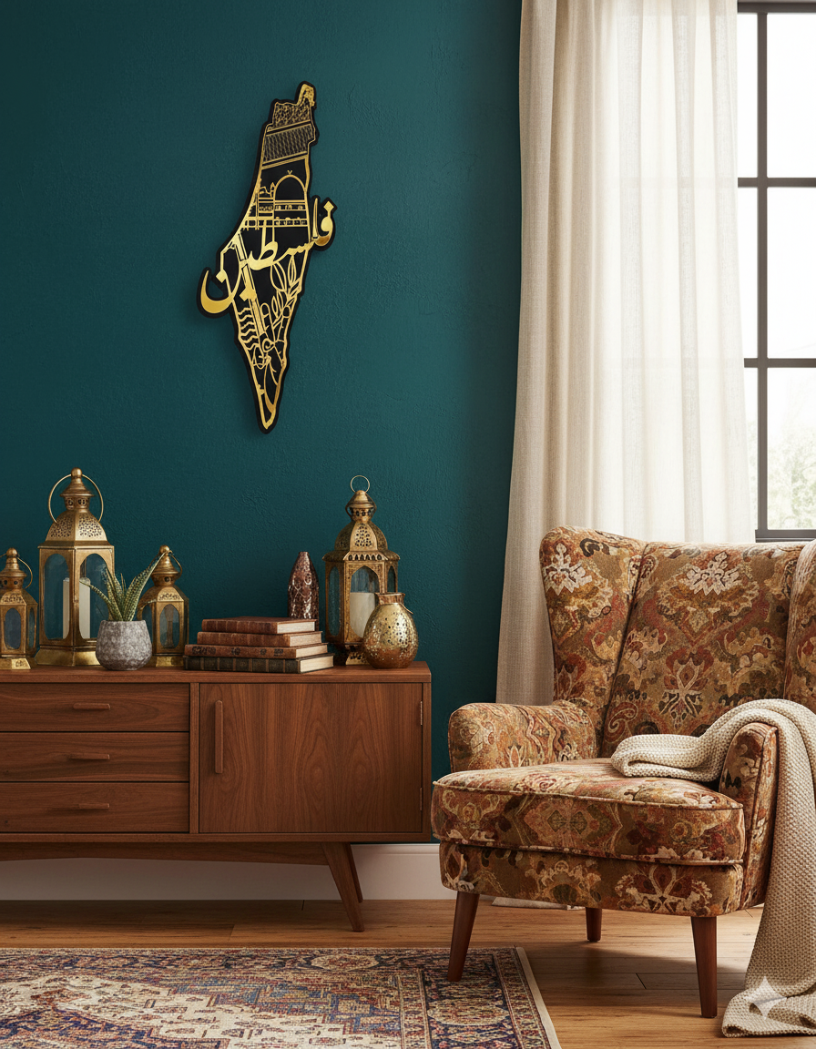 Palestine Map Wall Art – Elegant &amp; Meaningful Design