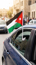 Jordan Car Flag – Lightweight Fabric with Plastic Window Mount Pole