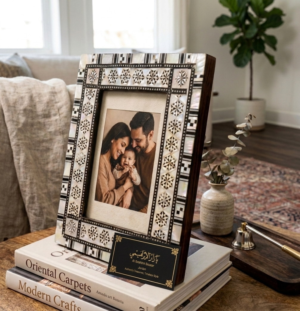 Handcrafted Mother of Pearl Mosaic Photo Frame