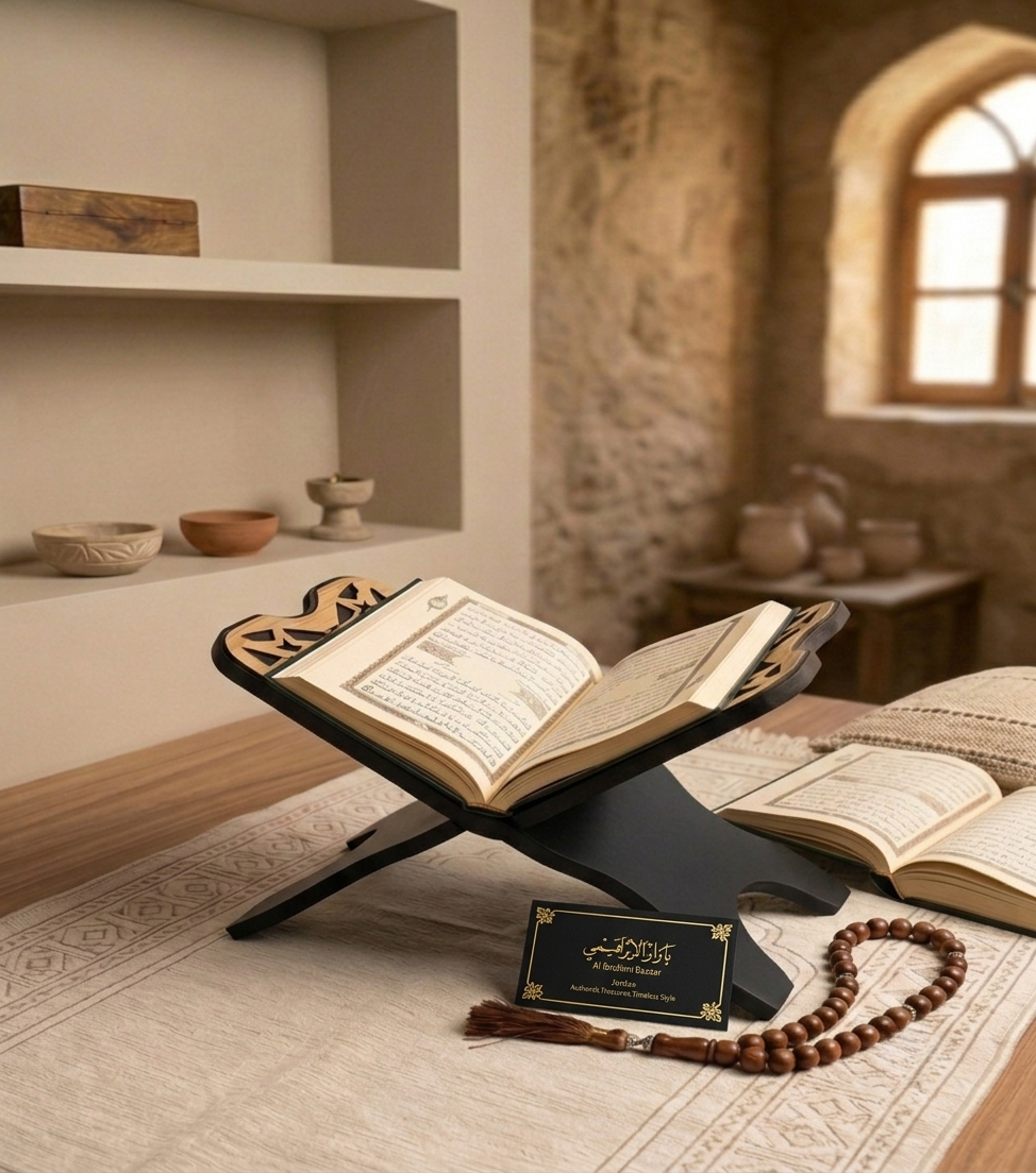Handcrafted Quran Stand – Laser-Cut Wood & MDF