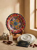 Ottoman Hand-Painted Ceramic Plate | Turkish Decorative Plate