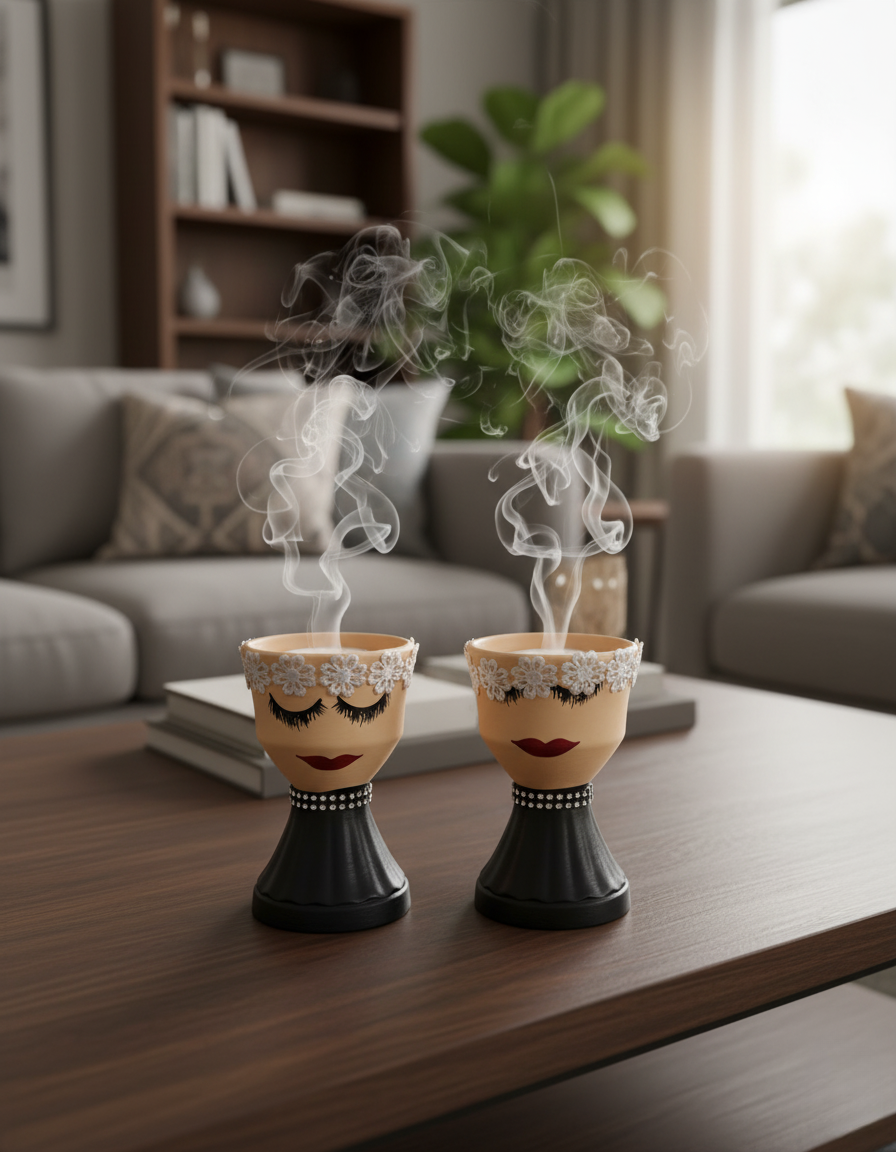مبخرة الطين – ديكور تقليدي أنيق-مبخرة فخار