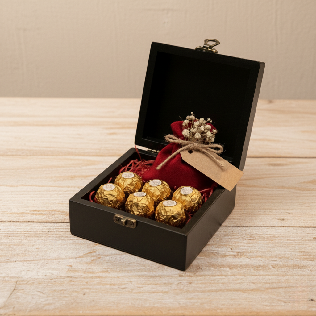 صندوق خشبي مطرز - هدية فريدة وديكور منزلي