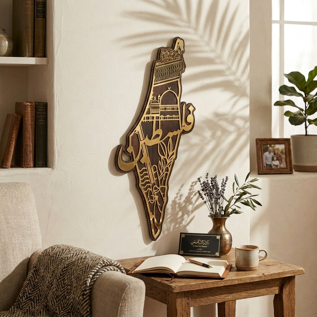 Palestine Map Wall Art – Elegant &amp; Meaningful Design