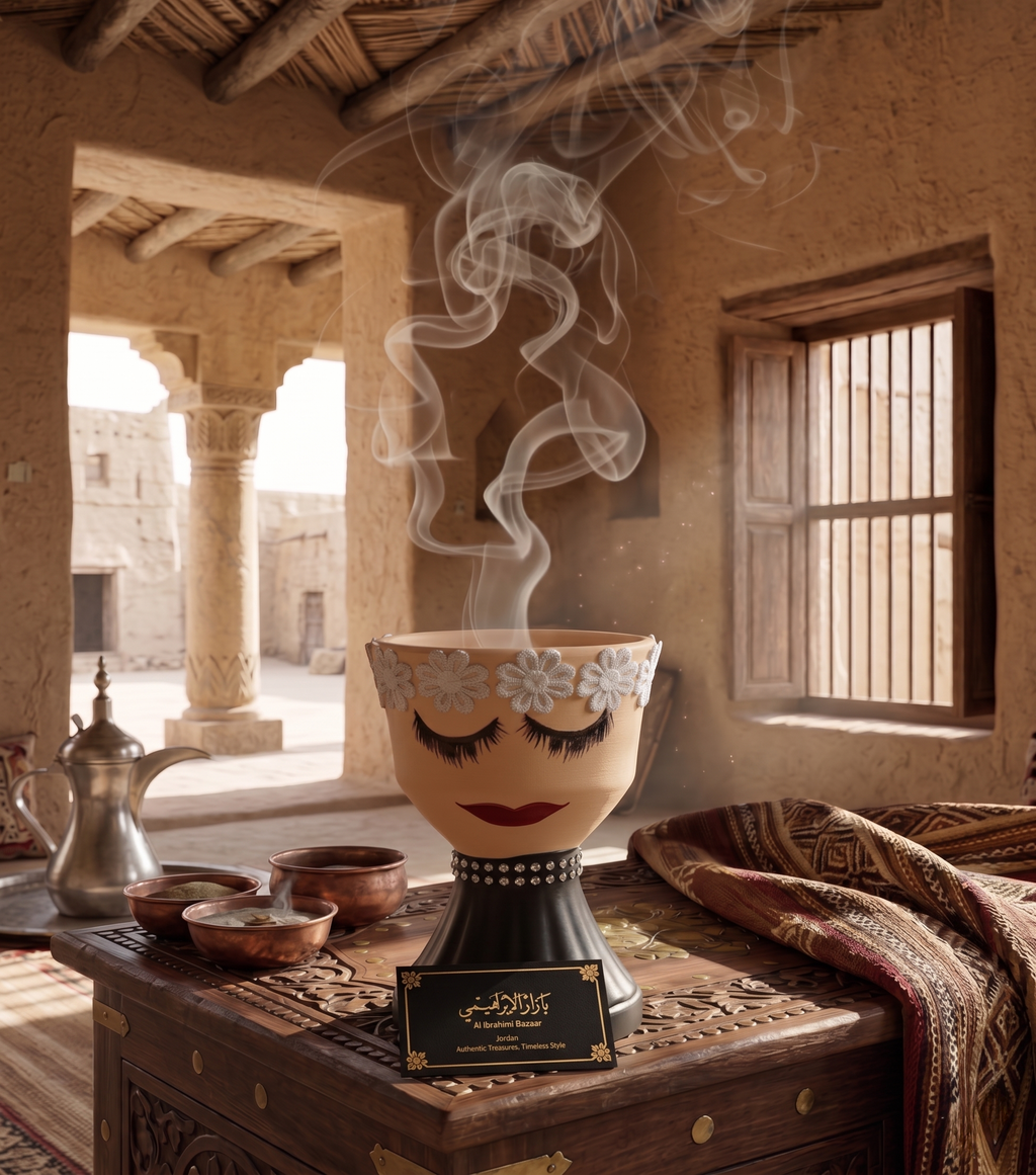Quemador de incienso de arcilla – Decoración tradicional elegante-مبخرة فخار