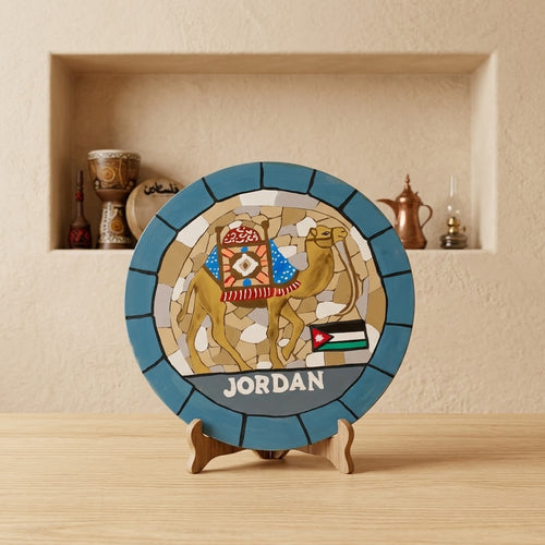 Hand-Painted Traditional Eastern Frame Drum — One-of-a-Kind Heritage Display Percussion