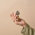 Handcrafted Antique Brass Kohl Vessel — Traditional Eastern Filigree Vanity Decor