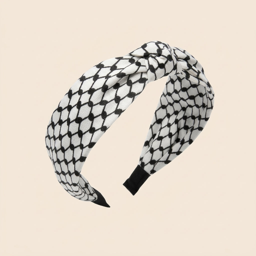 Handmade Embroidered Cotton Hair Headband — Lightweight Heritage Pattern Crown Accessory