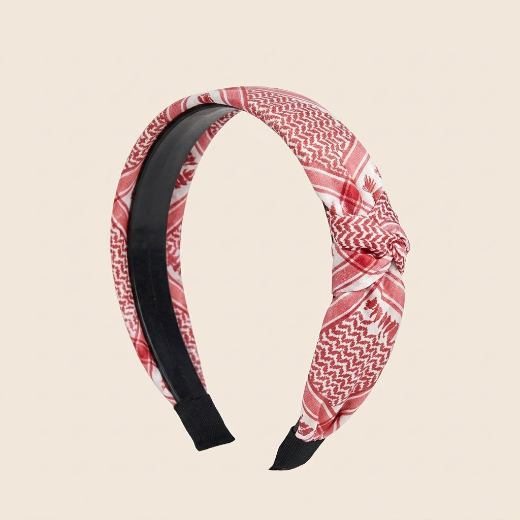 Handmade Embroidered Cotton Hair Headband — Lightweight Heritage Pattern Crown Accessory