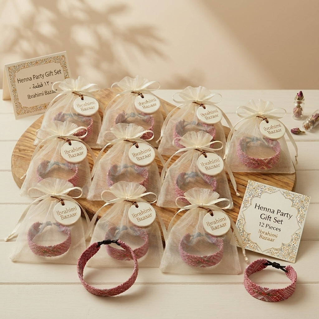 Handmade Heritage Party Favor Display Set — Pack of 12 Premium Guest Gifts
