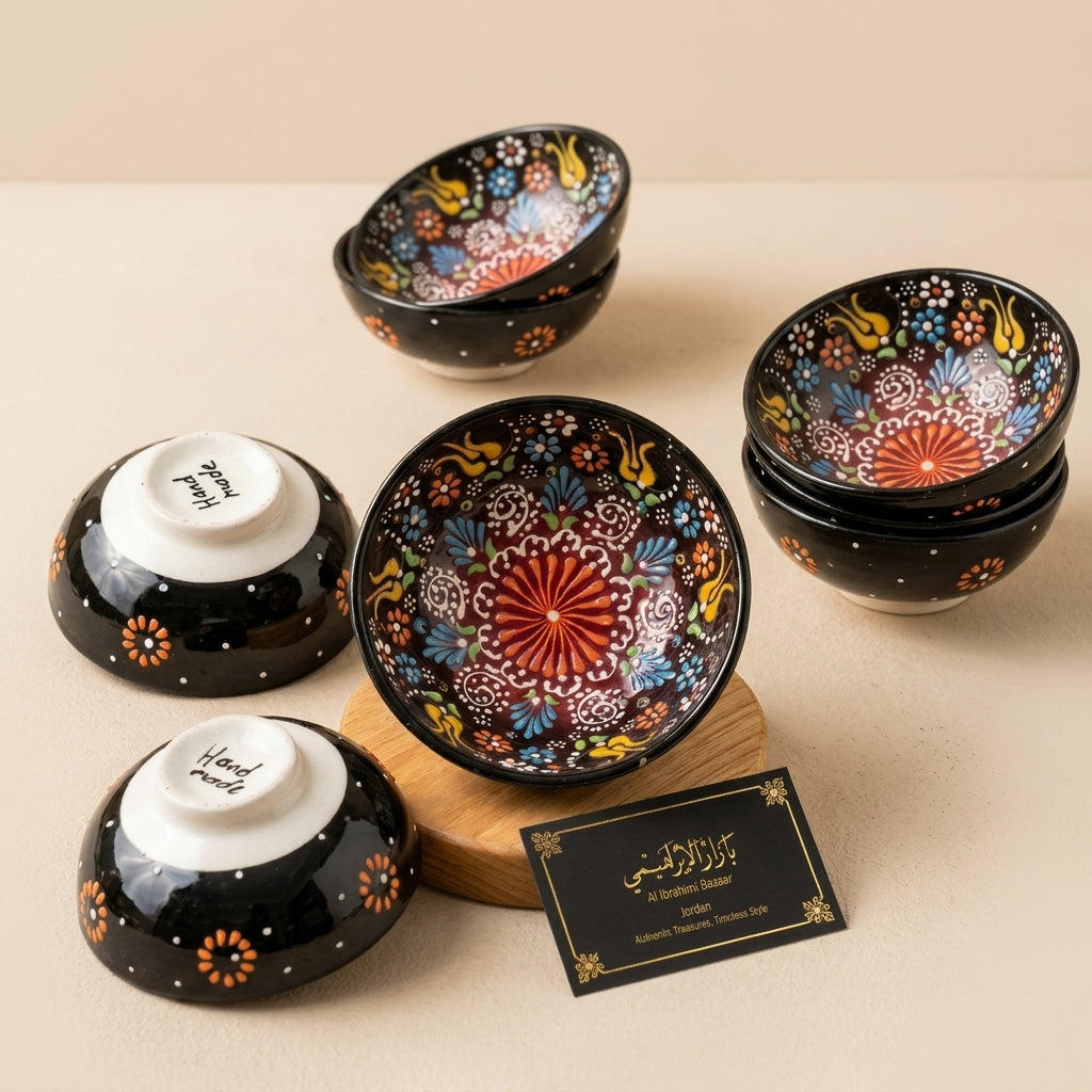 Handmade Painted Turkish Ceramic Bowl — Artisan Heritage Decor