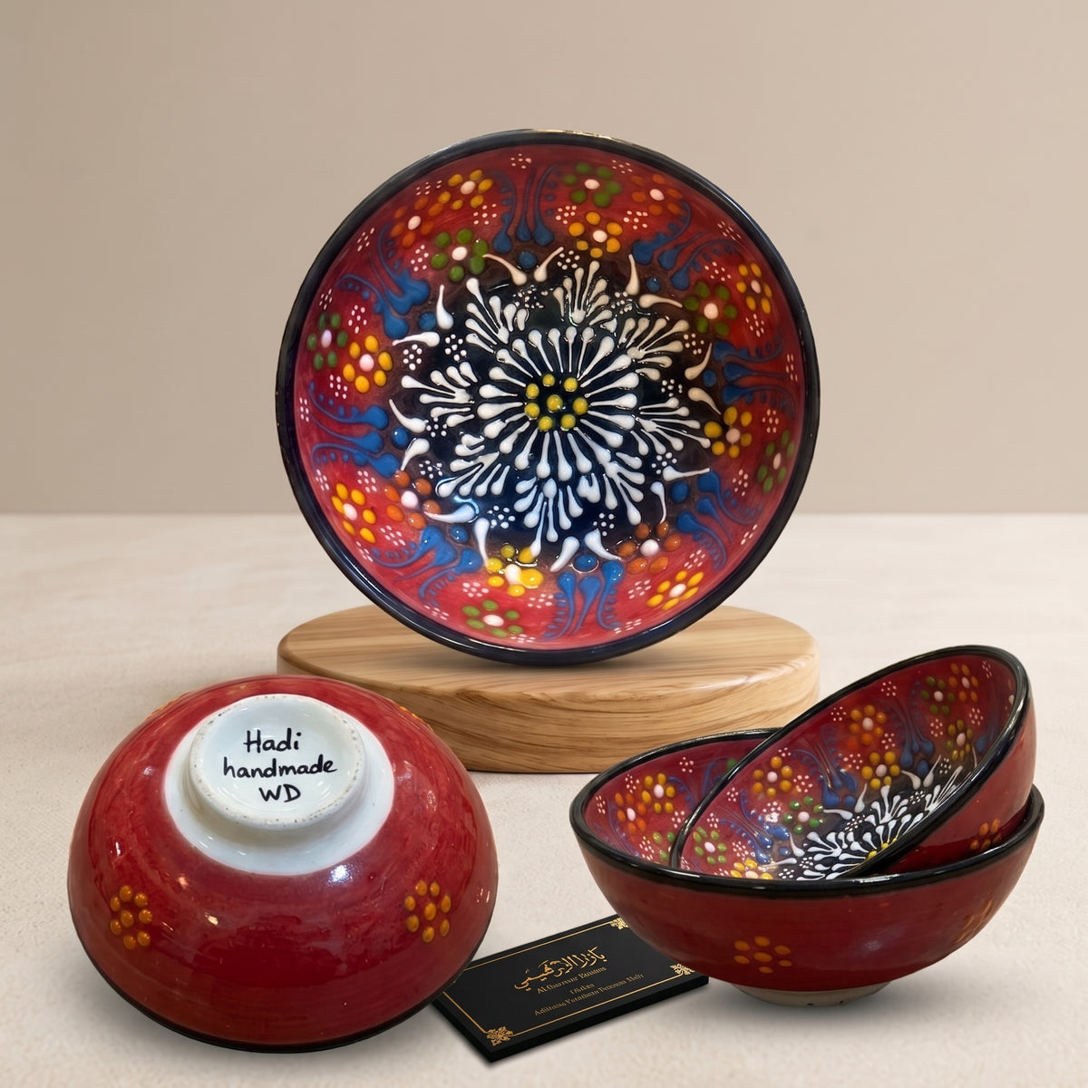 Handmade Painted Turkish Ceramic Bowl — Artisan Heritage Decor
