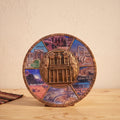 Jordan Landmarks Enamel Souvenir Plate (20cm) — Luxury Heritage Tabletop & Wall Decor With Stand