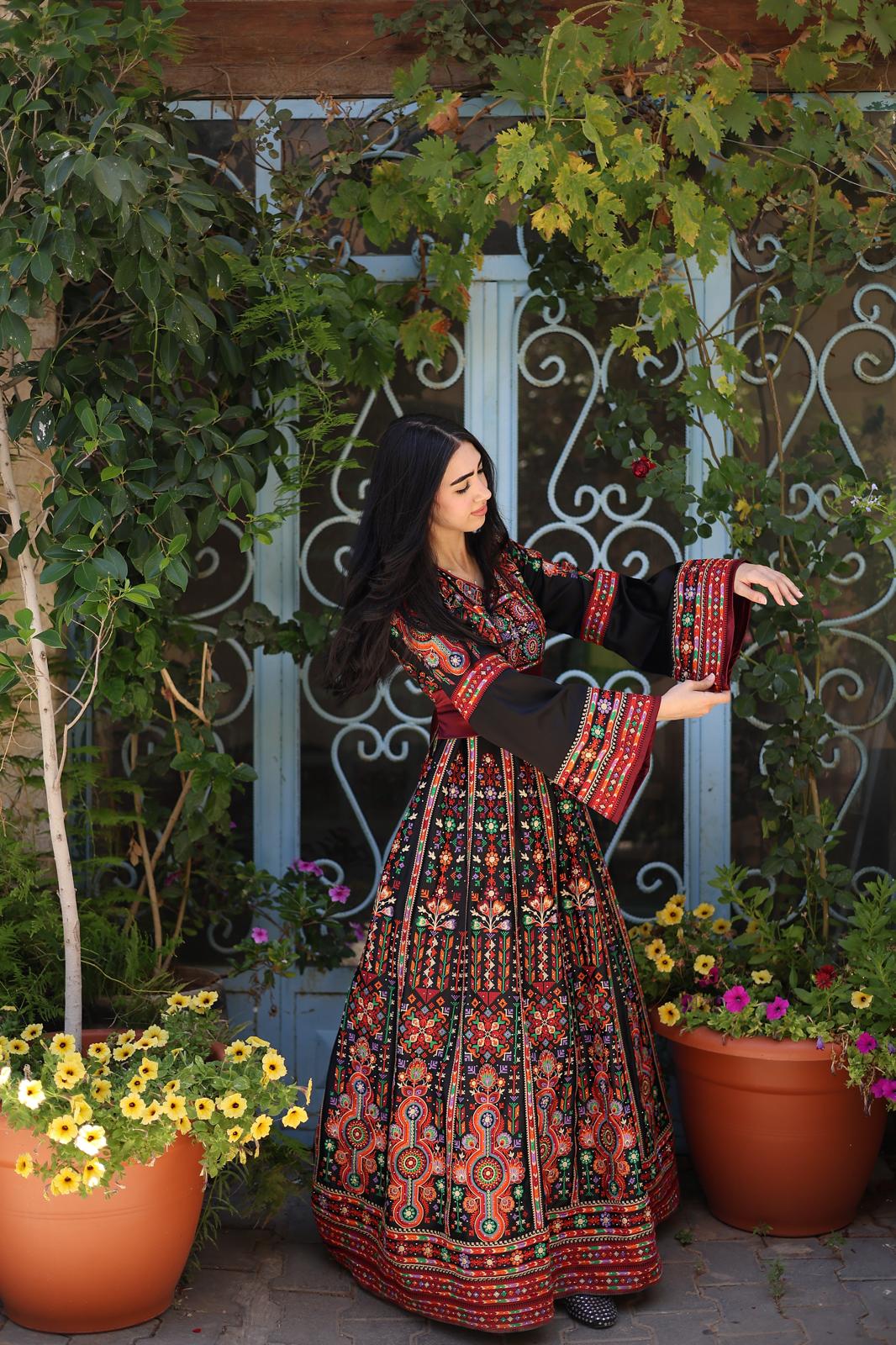Traditional Palestinian Embroidered Bridal Dress — Heritage Henna & Wedding Thobe Set