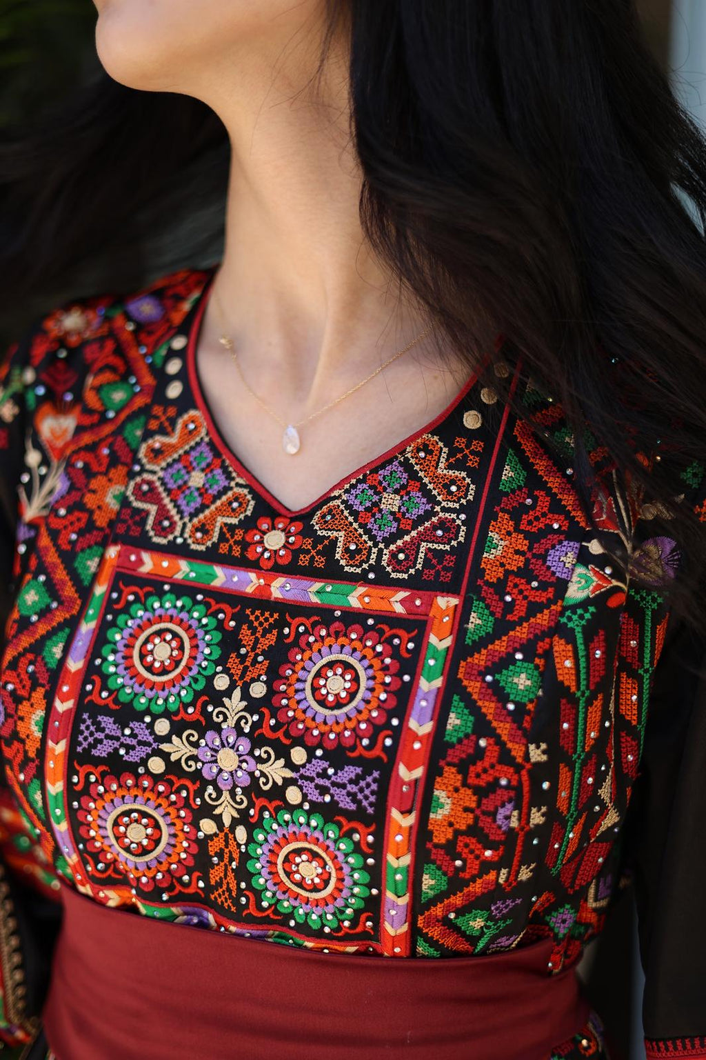 Traditional Palestinian Embroidered Bridal Dress — Heritage Henna & Wedding Thobe Set