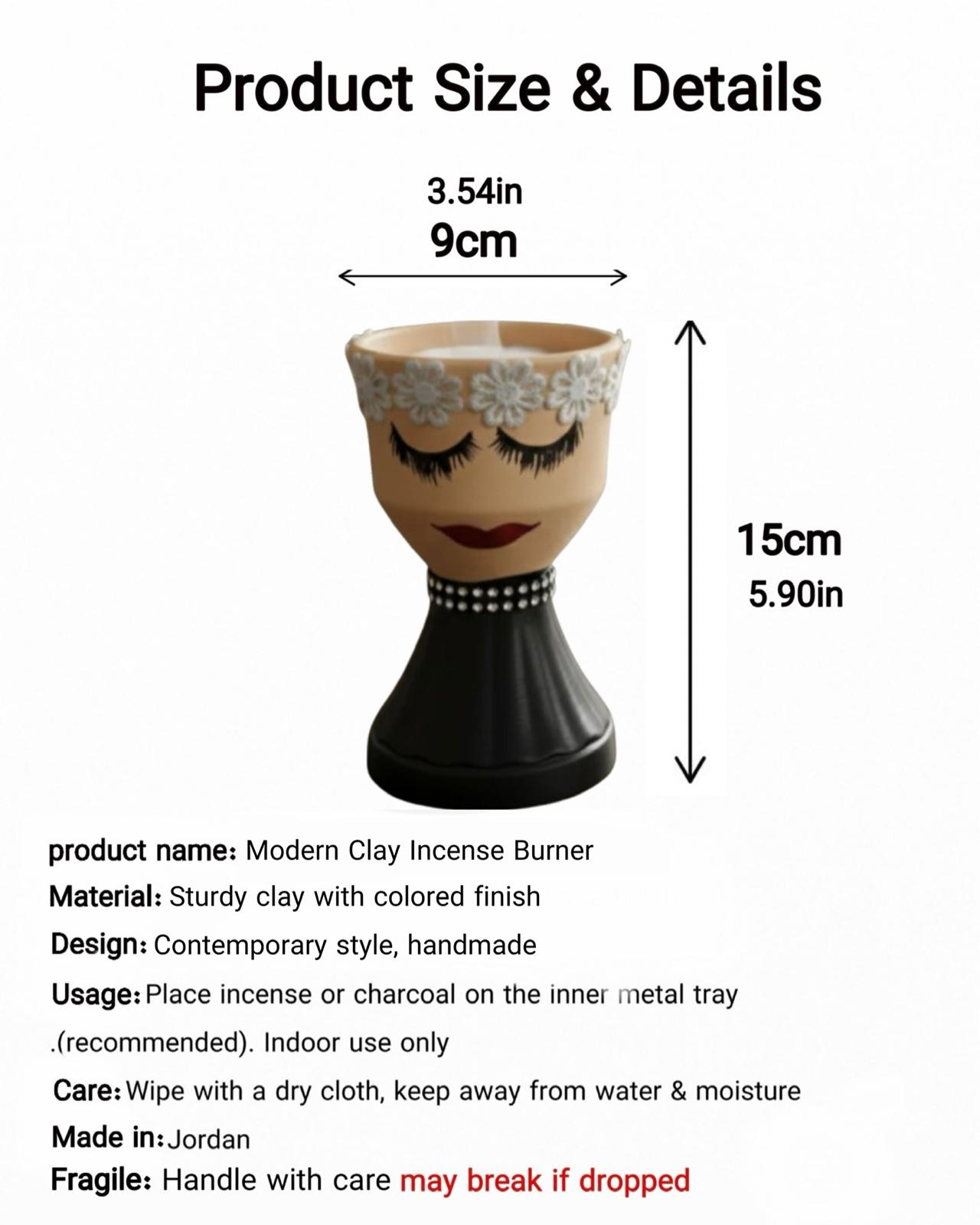 مبخرة الطين – ديكور تقليدي أنيق-مبخرة فخار