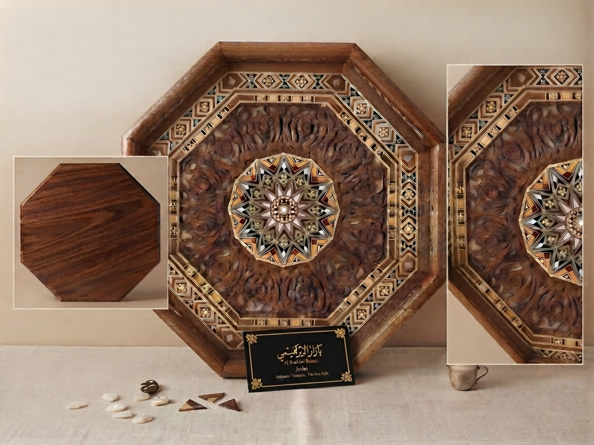 Syrian Mosaic Wooden Tray